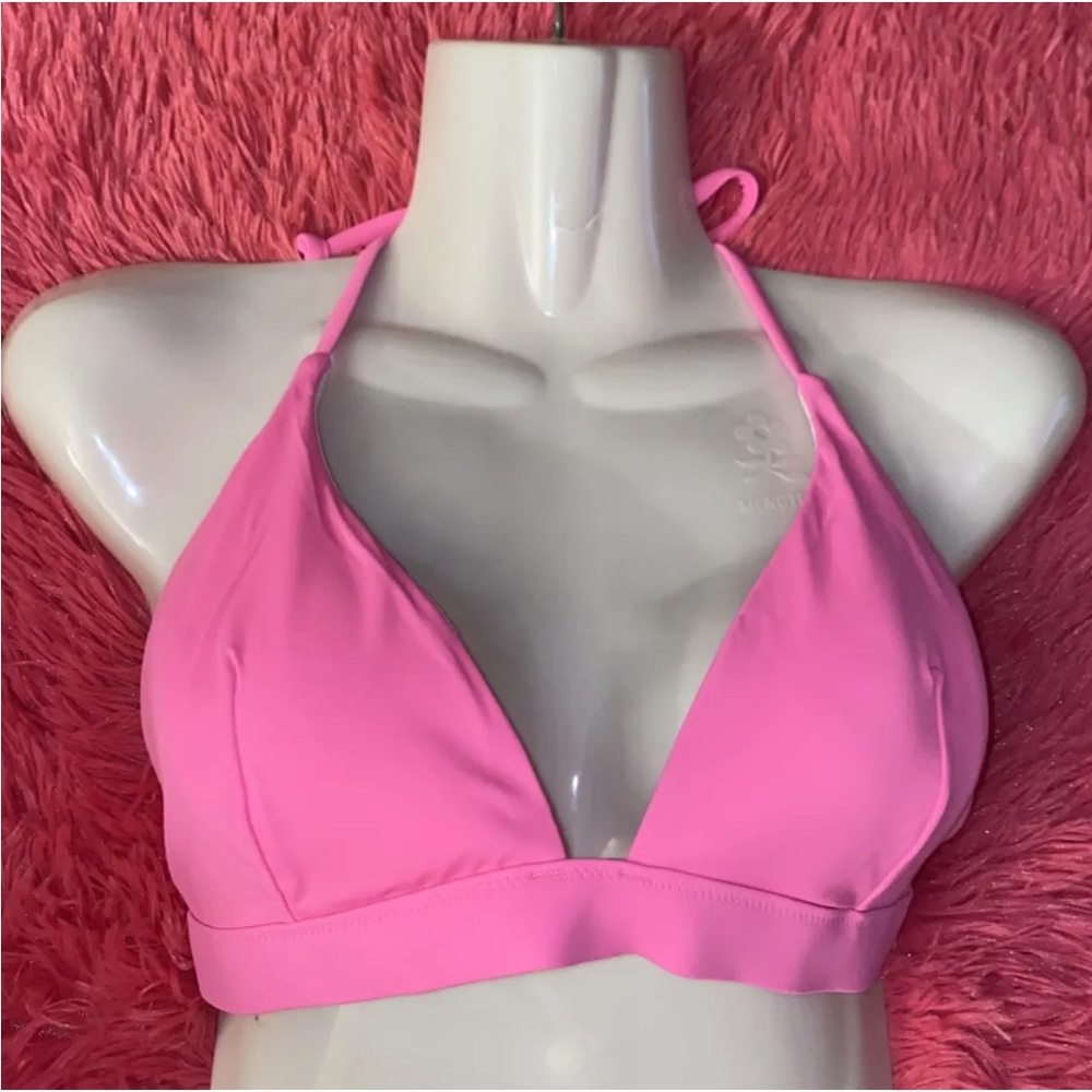 Victoria's Secret Halter Bikini Top Removable Padding‎ Pink Size Large